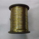 YELLOW & SILVER - Spool of Shiny Metallic Thread Yarn - For Crochet Sewing Embroidery Handwork Artwork Jewelry
